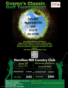 Cosmo's Classic Golf Tournament @ Hamilton Mill Country Club